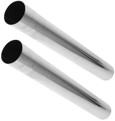 ARTSEWPLY Tubo di Prolunga in Acciaio Inox 2 Pezzi 60x40cm per Stufa a Legna, Tubo di Scarico Fumi Connettore Ermetico per Caldaie Esterne, Accessorio Antincendio per Riscaldamento
