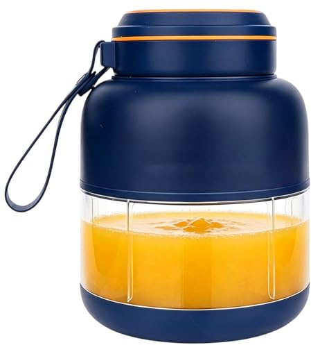 Frullatore portatile per frutta e spremiagrumi elettrico da 800 ml - Mini frullatore a batteria | Per cucina, ufficio, viaggi, campeggio, dormitorio universitario, ristorante, preparazione di frullati