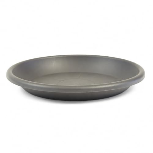 greemotion Soucoupe pour pot de fleur rond couleur anthracite Ø68 cm - Dessous de pot de fleurs en plastique - Sous-pot pour plantes - Plateau pour pot de fleurs rond