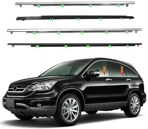 GZYF Auto-Dichtungsstreifen für Türfenster, 4 Stück Für CR-V CRV 2007 2008 2009 2010 2011 | Fenster-Wetterabisolierband, ersetzt # 72450-T0G-A01 72410-T0G-A01 72950-T0G-A01 72910-T0G-A01