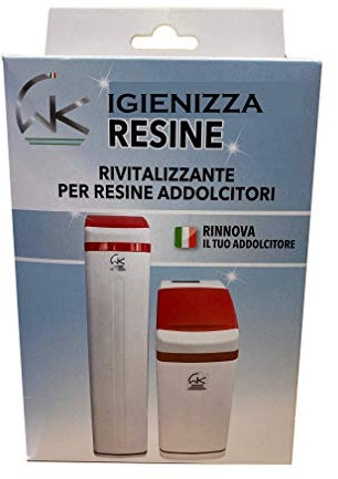 WK Igienizza Resine Addolcitore | Detergente, Decalcificante per Resine Addolcitore | Made in Italy | Confezione da 3 Bustine da 140 gr