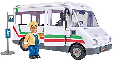 Sam il pompiere Fireman Sam veicolo il Trevors Bus Autobus lungo 20 cm con figura di Trevor circa 6cm
