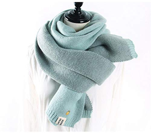 UKKD Schal Kaschmirschals Frauen Herbst Winter Doppelseitige Stickerei Ananas Wraps Schal Dame Dicke Warme Mesh Schal Schal,Blau,220 cm
