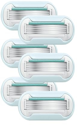 Gillette Venus Deluxe Smooth Sensitive rakblad för kvinnor påfyllning, 5 blad för en längre långvarig smidig rakning