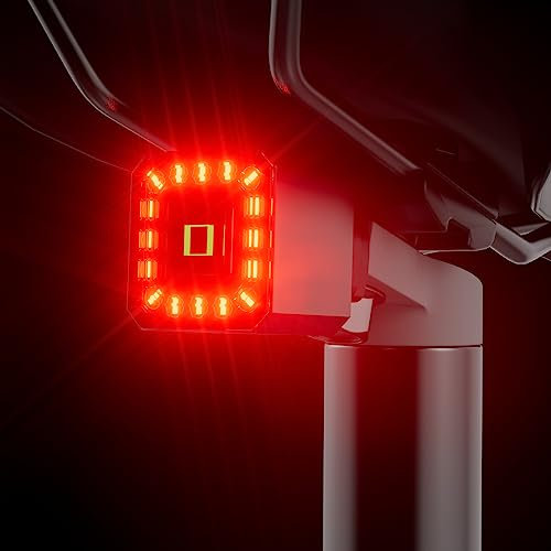 Luce Posteriore Bici, 6 Modalità di illuminazione Fanale Posteriore Bicicletta Ricaricabile Tramite USB Freno Intelligente con Rilevamento Automatico Luci Bici Impermeabile, Adatto per Biciclette