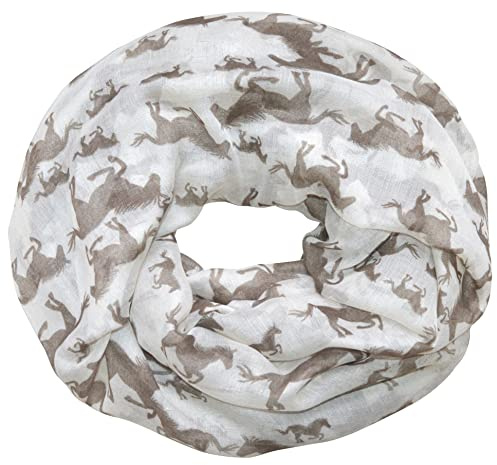 thb Richter Damen Schlauchschal Pferd Rundschal Loopschal Pferde Horse Schal Loop Halstuch Scarf