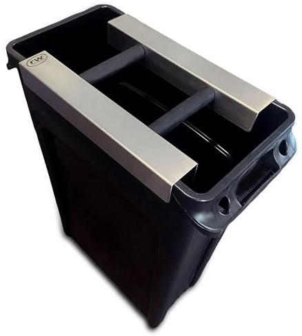 Rattleware Stainless Steel Knock Chute 15″×11″ – Heavy-Duty, Double-Sided Espresso Grounds Chute for Slim Jim Trash Can – Commercial Grade Barista Tools for High-Volume Coffee Stations