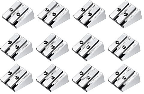 Temperamatite Doppio,12 PCS Mini Temperamatite Manuale in Lega Alluminio Pencil Sharpener Palmare per la maggior parte delle matite