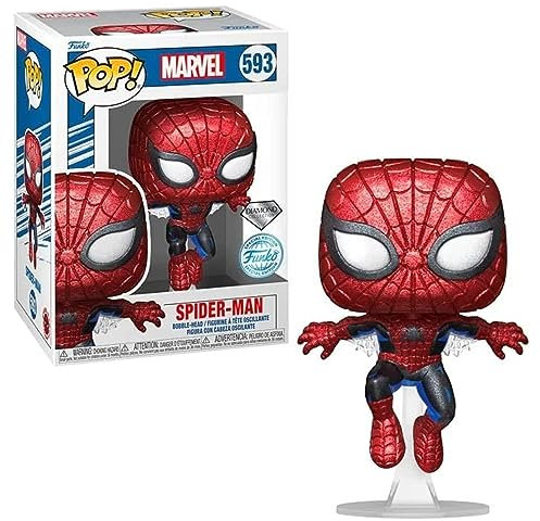 Funko 68371 Pop! Marvel: Beyond Amazing - Spider-man (Glitter Diamond Special Edition) #593