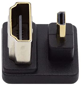 CY 4K Cable 360 Degree Down Opposite U Shape Back Angled Micro HDMI 1.4 Male to HDMI Female Extension Adapter Converter