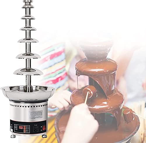 GBHJJ Fontaine à Chocolat éLectrique 300W, Fontaine à Chocolat 4/5/6/7 Couches, Machine à Fondre Le Chocolat pour Les FêTes, pour Les FêTes, pour fête, Mariage et Anniversaire,7Tier
