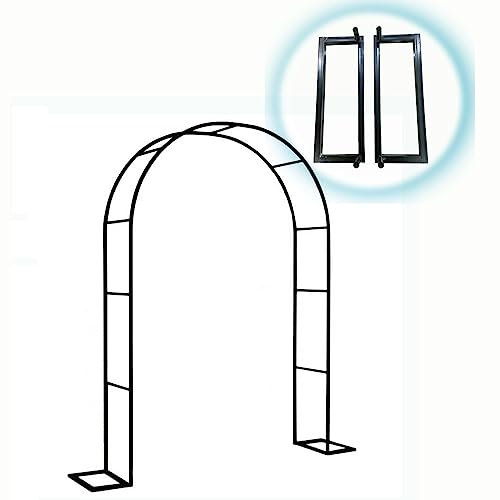 EMENAR Wide Archway Rustic Gardens Decorations Rose Arch, Sturdy Metal Arbor Trellis Anti-Rust, Party Decoration Backdrop Stand Festival Decoration 3.9-11.5ft (Color : White, Size : W350xH220cm)