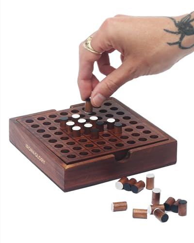 Iron & Glory | Reversi | Wooden Board Games For Adults | Wooden Puzzle Games | Strategy Board Games | Travel Games For Adults | Coffee Table Decor & Living Room Decor | Decorative Home Accessories