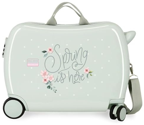 ROLL ROAD Spring är här kabinväska, resväska för barn, tillverkad av ABS, ett slitstarkt och lätt material, Mint, Maleta infantil, barnresväska