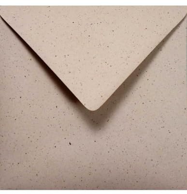 Netuno 25 Umschläge Beige quadratisch 15,5x15,5 cm natürlich und hochwertig | 120g Crush Cocoa · edle beigefarbene Umschläge Naturpapier für Einladungen, Herbst, Vintage, Geburtstag & Grußkarten
