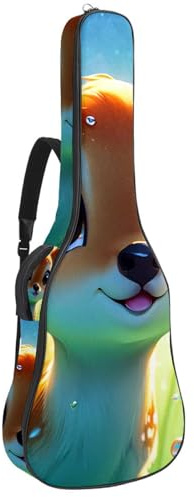 Tasche für Akustikgitarre, schöne Tasche für 40/41/42 Zoll Gitarre, wasserdichte Gigbag, Lovely Deer Swims Underwater, Mehrfarbig Nr. 04, 42.9x16.9x4.7 in, Gitarrentasche