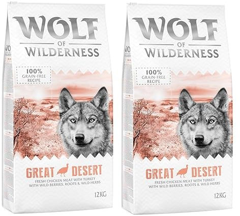 Wolf of Wilderness Adult Great Desert Pute - getreidefrei - Parent (2x12 KG)