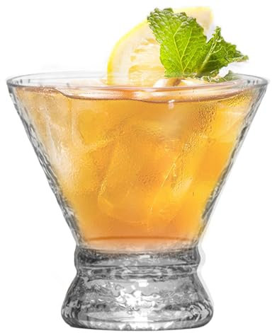 Vasos de cóctel – Vaso de jugo de 200 ml | Copas de vino | Taza para beber Margarita | Juego de vasos de vino pequeños | Juego para beber con base espesada para casa, bar, cafetería o reunión