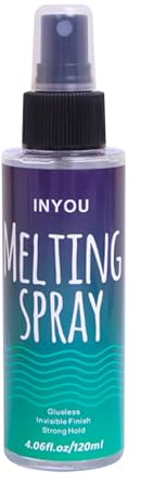 Lace Melting Spray For Wigs Extra Holding Wig Glue Spray For Front Strong Hold Invisible Bonding Adhesive Dries Quickly No Residue (120ml / 4.06 Fl Oz, Clear)