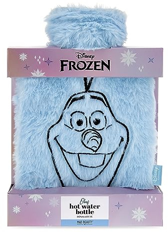 Disney Die Eiskönigin Wärmflasche Olaf – MAD Beauty – weiche blaue Wärmflasche mit Bezug | Bleiben Sie warm mit Olaf, perfekt für gemütliche Nächte, ideales Geschenk für Kinder oder Erwachsene