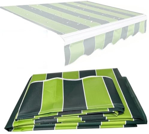 Tenda da sole retrattile per terrazze, di ricambio, protezione solare, panno per tende da sole per negozi, ristoranti, terrazze, copertura per tende da sole per balconi, materiale resistente ai raggi