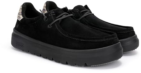 PITAS | Lyon | Náuticos Mujer | Mocasines Invierno | Negro 38