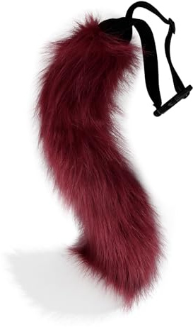 hbbhml Kunstfell Tier Fuchs Wolf Hundeschwanz Plüsch für Halloween Party Kostüm Accessoire