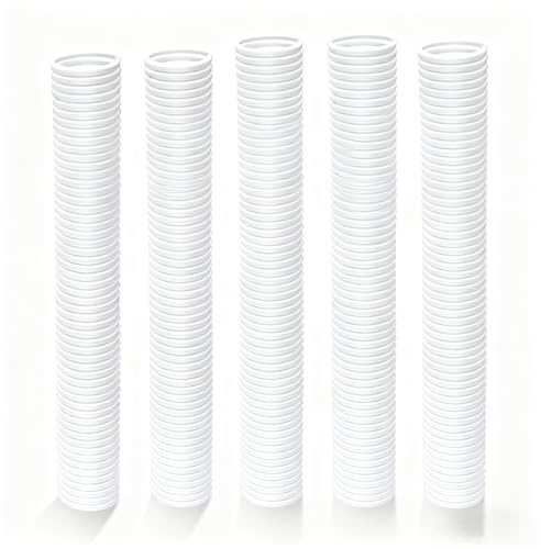 QOXEZY Lot de 2 protections ondulées en plastique blanc pour tronc d'arbre - 40 x 5,6 cm - Protection contre les animaux et l'équipement de pelouse