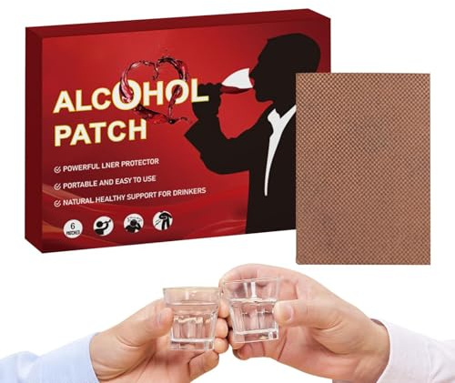 6stk Anti Alkohol Pflaster 12x1,5x9cm Wasserdichte Pflaster Gegen Alkohol, Reine Natürliche Rohstoffe Anti Alkohols Körperpflegepflaster Pflasters Für Die Körperpflege Leichtes AntiKater Energiepflast