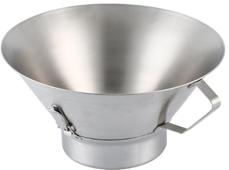 Edelstahl Speckfett Abtropfsieb, Pommes Frites Ölsiebe, Ölsieb Für Fritteuse Und Kochtrichter 2 In 1, Für Zuhause Restaurant Grillen, Perfekt Für Pommes Frites Hähnchen