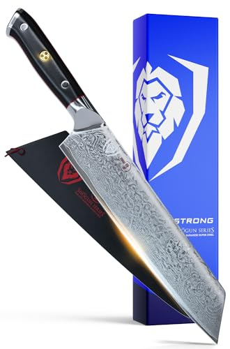Dalstrong Kiritsuke Chef Knife - 8.5 inch - Shogun Series Elite - Damascus - Japanese AUS-10V Super Steel Kitchen Knife - Premium Black G10 Handle - Razor Sharp Knife - Chef's Knife - w/Sheath