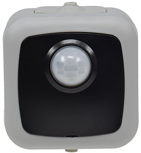 ChiliTec Aufputz Bewegungsmelder für Aussen IP44 Sensor 120° Erfassung 6m Reichweite für Garage Keller Hauseingang 2-500W LED geeignet Aufputz Zeit Regelbar Grau