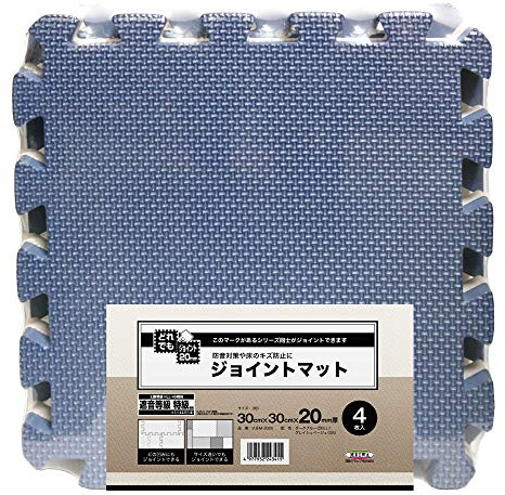 Meiwa Gravia VJEM-3020 Soundproofing Joint Mat, Equivalent to Sound Insulation Grade Special Grade) 1.8 x 1.2 x 0.8 inches (30 x 30 x 20 mm) Thick x 4 Sheets, Dark Blue/Greige