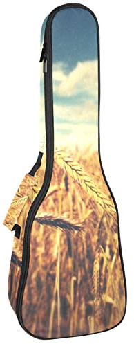 Ukulele väska hjulfält ukulele fodral för Sopran Tenor konsert 23 tum 10 mm tjock mjuk vadderad justerbar rem spelväska