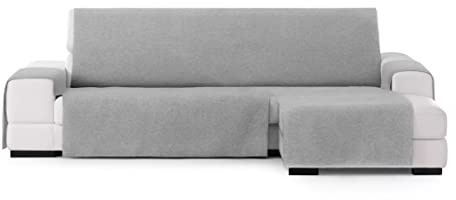 Eysa Valkiria sofabezug chaiselongue 240 cm rechts frontalsicht, Farbe 06, Hellgrau 6