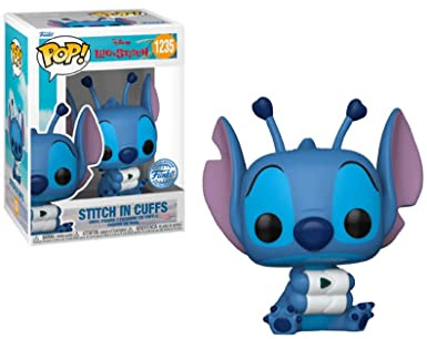Funko POP! Disney: Lilo & Stitch - Stitch in Cuffs | Offizieller Fanartikel und Merch - Vinyl Sammelfigur als Regal Deko - Geschenkidee zum Geburtstag für Fans und Sammler