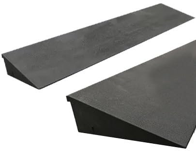 ZJIEX ILOOXI Türschwellenrampe Aus Gummi, 1-6cm Hohe Bordsteinrampe, Auffahrrampe Rollstuhlrampe, Tragbare Leichte Bordsteinkanten Rampe(50 * 16 * 6cm/(19.7 * 6.3 * 2.4in))