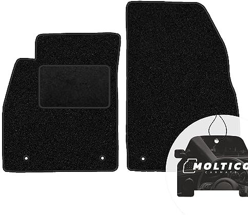 moto-MOLTICO Vorne Fußmatten Auto Velours Autoteppiche Schwarz Automatten Set 2-teilig passend für Opel Insignia I 2008-2017