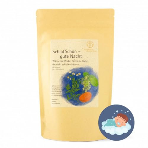 BabyWickel | Schlafschön – gute Nacht Wickel | Für Säuglinge ab 4 Wochen | inkl. Schafwollvlies
