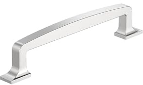 Amerock BP5372126 Westerly Schrankgriff aus poliertem Chrom, Möbelbeschläge, Möbelbeschläge, Schubladengriff, 128 mm