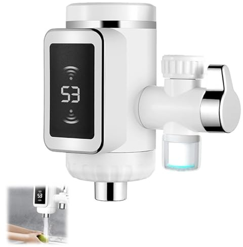 Opaeroo Hot Water Heater Instant Electric Faucet Fast Heating Tap For Kitchen, Bathroom With Led Digital Display