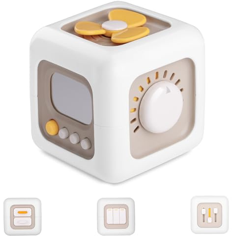 Alotwan Busy Cube Toys for 1 Year Old, Montessori Toys for 1+ Year Old Boys Gilrs, Travel Sensory Toys for Toddlers 1-3, Baby Toys Learning Fine Motor Skills, 1st Birthday Gifts 12-18 Months