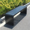 Gartenbank mit Stahlrahmen, wetterfest, Premium-Parkbank für Terrasse, Hof oder Deck (119,9 x 40,1 x 45,2 cm, Farbe: Dunkel)