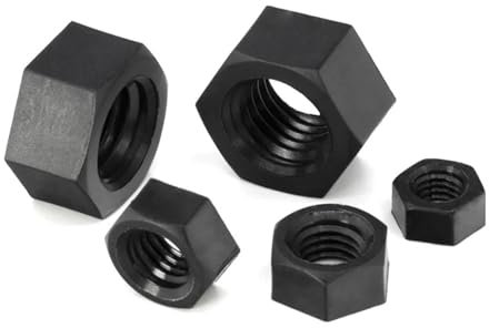 KSeSii 10 Stück Kunststoff-Sechskantmuttern M2 M2.5 M3 M4 M5 M6 M8 Nylon PA66 Wärmedämmung Sechskant-Sicherungsmutter Gewindebolzenkappe Schwarz Weiß Klar(Black,M12)