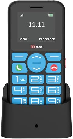 TTfone TT190 Big Button Basic Senior Unlocked Emergency Mobile Phone - Einfach billigstes Telefon, (mit Dockladegerät)