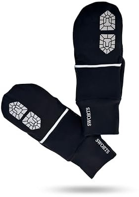 SWORTS Unisex Running Gloves I Fleece Laufhandschuhe mit Waterproof Schutzkappe I Designed für Wintersport