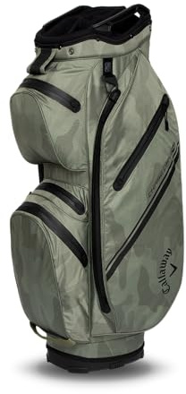 Callaway Golf Chase Dry Waterproof Cart Bag 2025, Green Camo