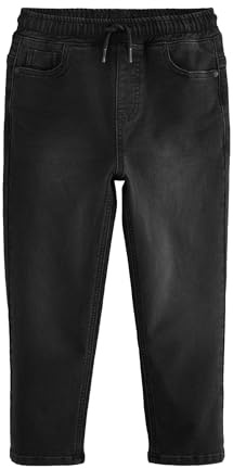 NEXT Niños Jeans elásticos de Corte Holgado y Cintura elástica Negro 16 Años