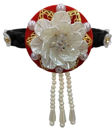 NONGYU Diadema tradicional coreana Hanbok para mujeres y niñas, elegante accesorio para el cabello con perlas de flores