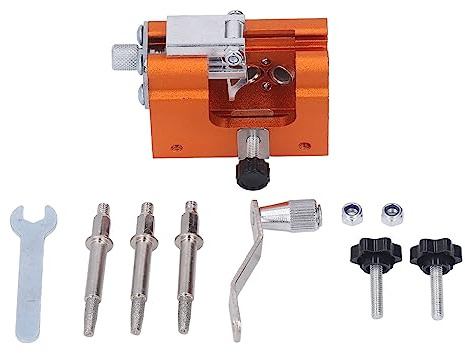 Ldafava Portable Crank Chainsaw Sharpening Jig Stainless Steel Chainsaw Tooth Blade Grinder Precise Sharpening Kit for Repairing